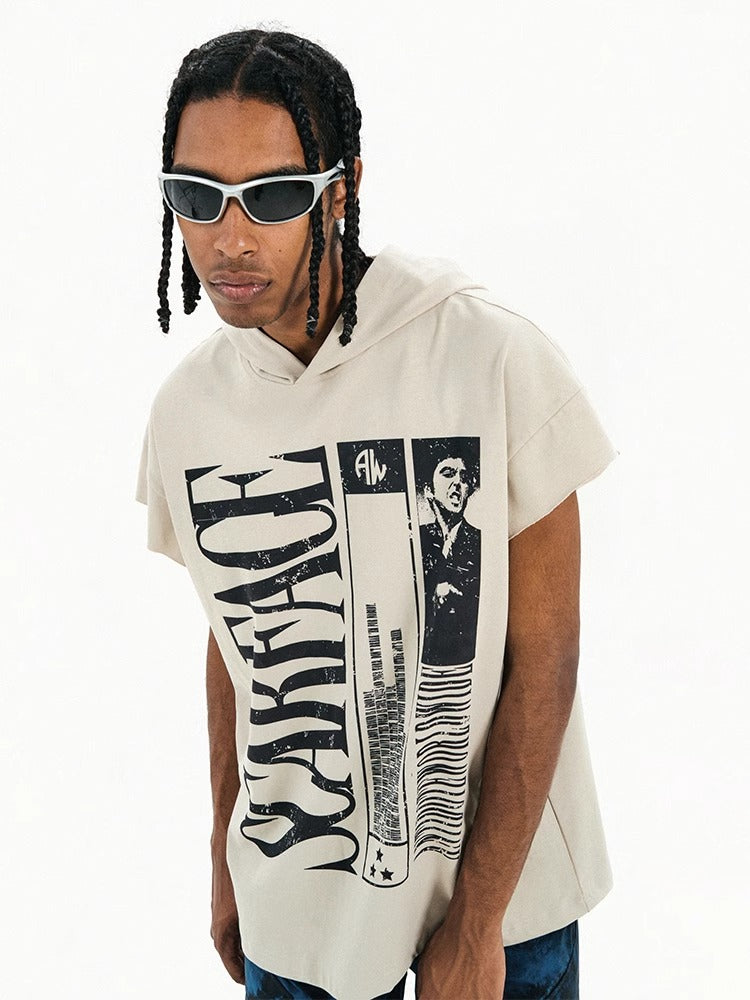 Casual Sleeveless Hoodie