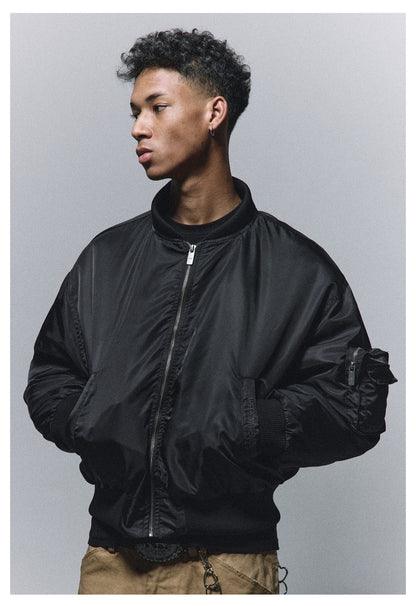 Removable Hood & Fur Trim MA-1 Bomber Jacket