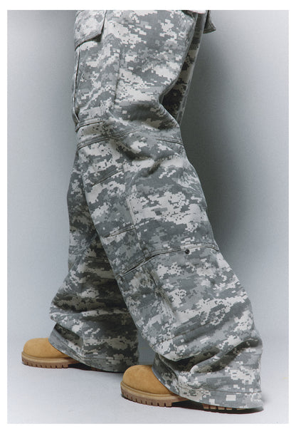 Camouflage Military Style Denim Jeans