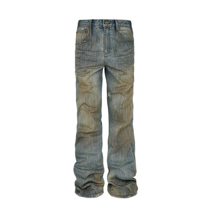 Dirty Stripe Flared Denim Pants